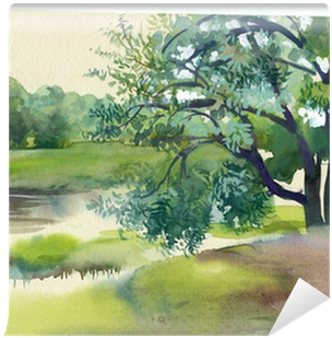 Watercolor Landscape Collection - Youva Drawing Pad (400x400), Png Download