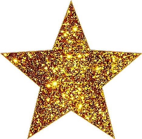 Gold Star Glitter Png (468x458), Png Download