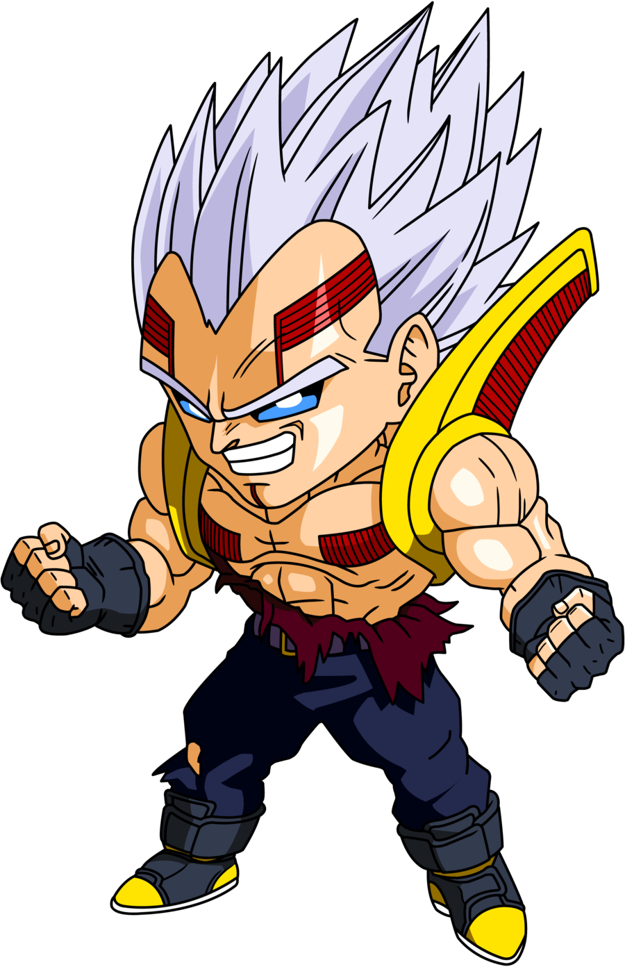 Baby Vegeta Chibi Dragon Ball - Dragon Ball Z Cabezones (900x1392), Png Download