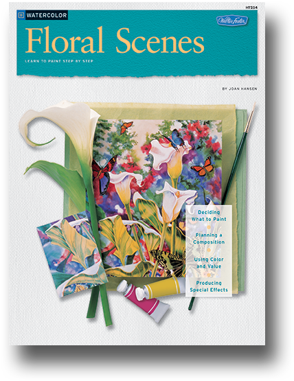 Floral Scenes Watercolor Book - Floral Scenes In Watercolor How To Draw (434x561), Png Download
