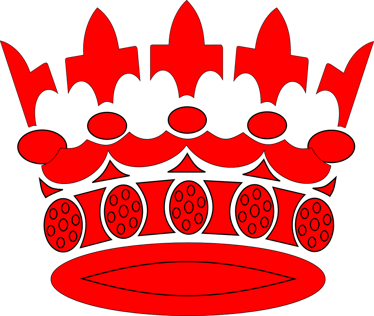 King, Crown, Royalty, Royal, Queen, Kingdom, Prince - Kral Tacı Kırmızı (850x720), Png Download