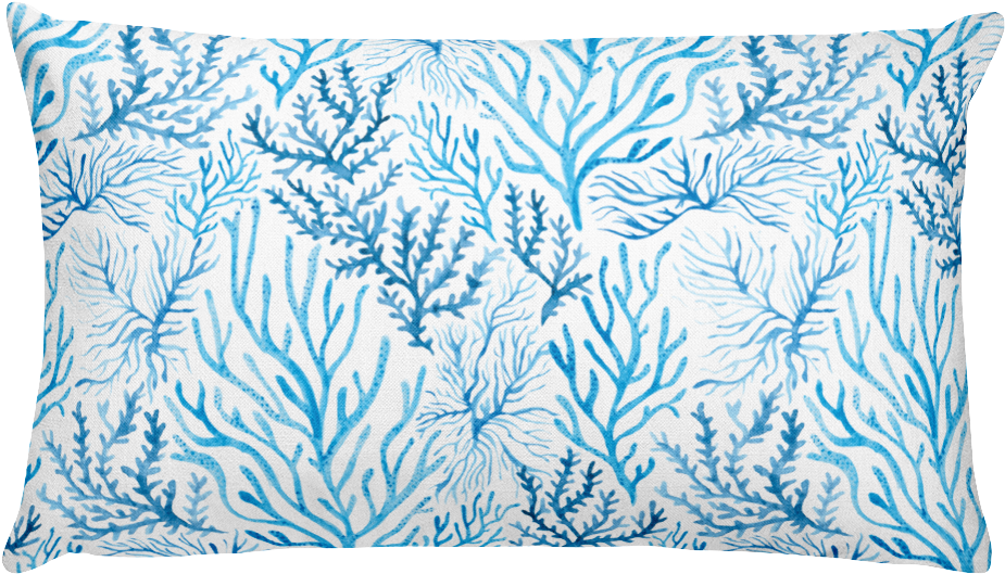 Sea Coral Reversible Pillow - Sea (1000x1000), Png Download