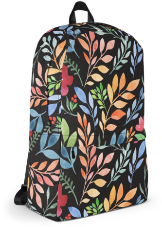 Watercolor Floral Print Backpack - Ww2 Backpack Png (480x480), Png Download