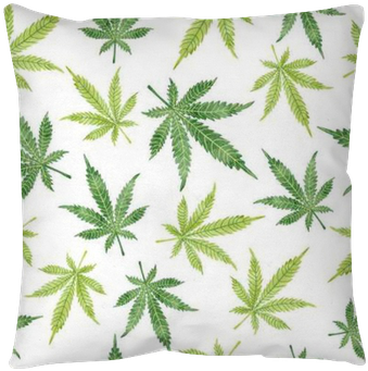 Watercolor Marijuana Leaves Seamless Pattern - Cannabis Background (400x400), Png Download