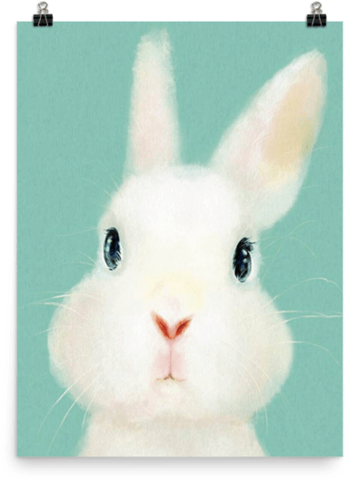 Watercolor Bunny - Diamond Painting,saingace 5d Diy Diamond Embroidery (600x600), Png Download