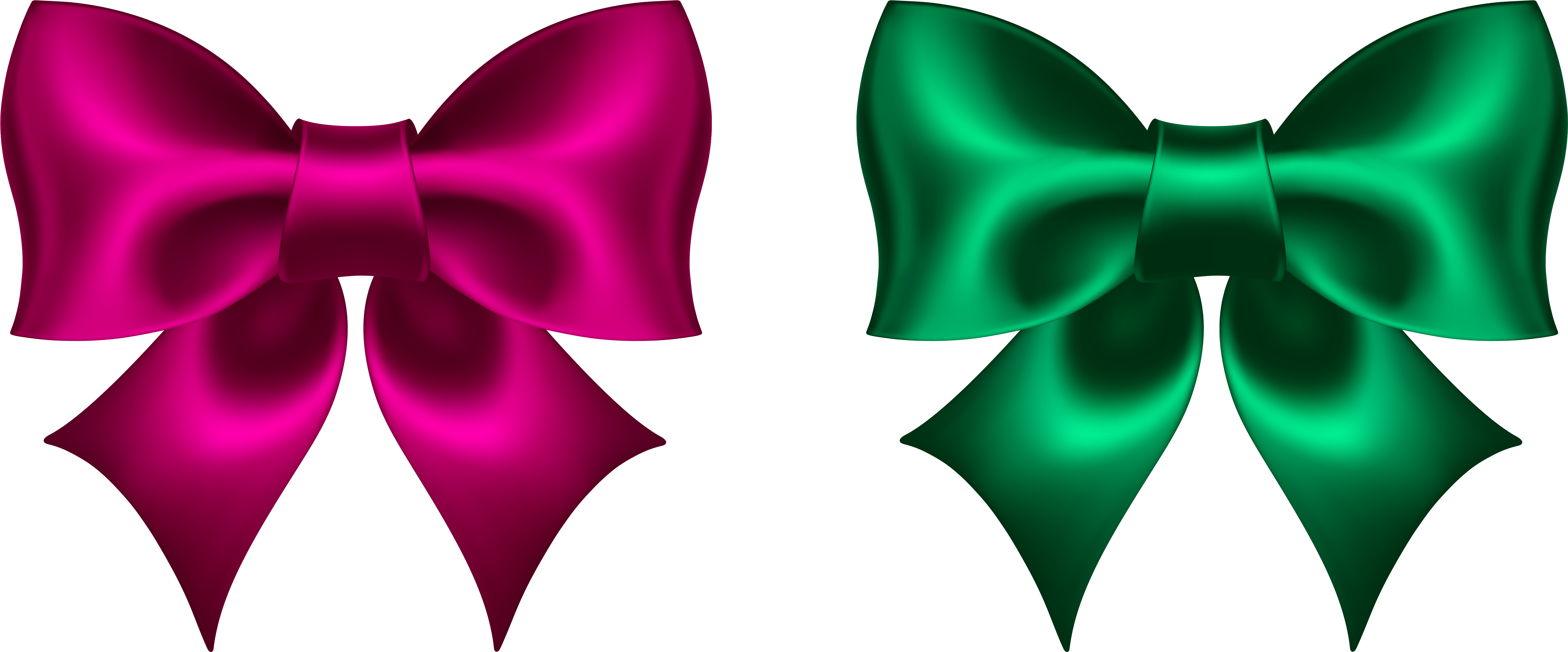 Green Bow Clipart, Explore Pictures - White Bow Ribbon Transparent (6049x2807), Png Download