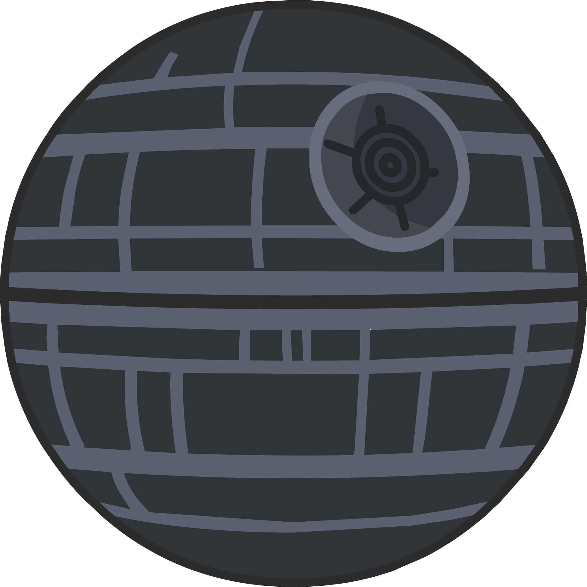 The Death Star Was A Colossal Floating Space Station, - Estrella De La Muerte Dibujo (1880x1880), Png Download