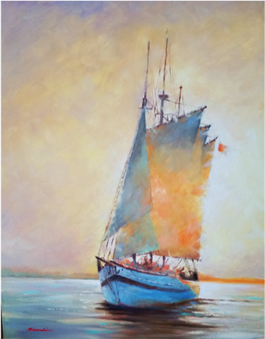 Notre Dame 40 X - Painting (731x494), Png Download