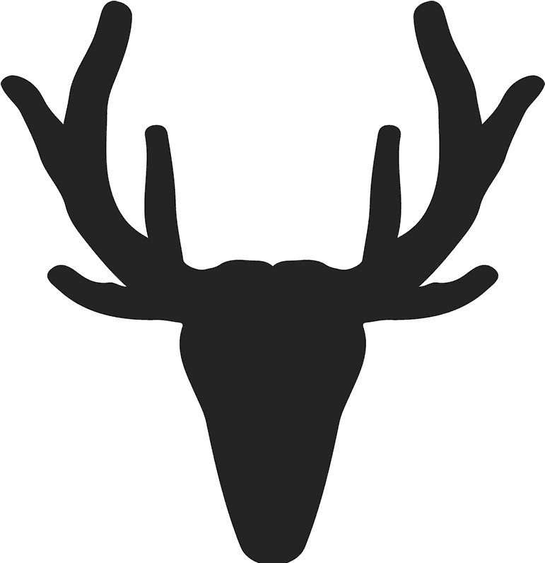 Antlers Silhouette At Getdrawings - Antler Silhouette (800x800), Png Download