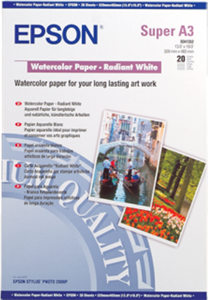 Epson Watercolor Paper - Inkjet Epson A2 Paper (600x600), Png Download