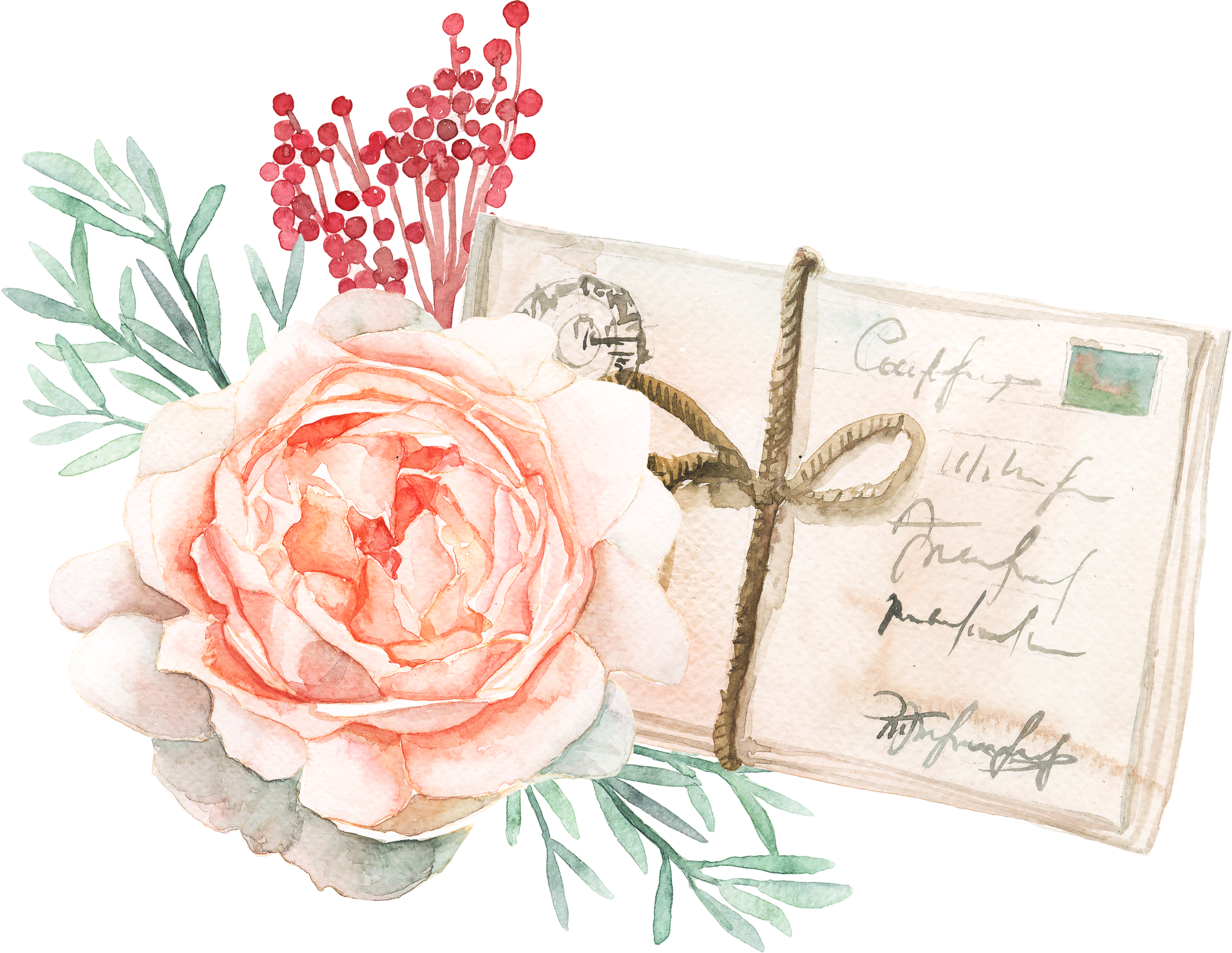 Postcard Drawing Watercolor Paint Jpg Transparent Download - Watercolor Painting (2757x2133), Png Download
