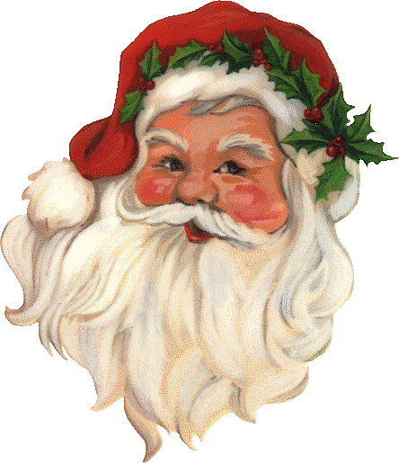Tubes Noel / Pere Noel - Tete Pere Noel Png (444x515), Png Download