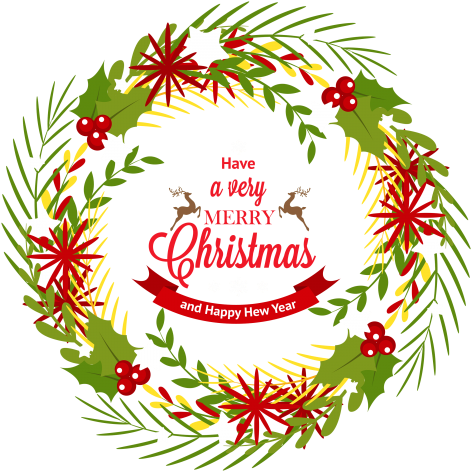 Free Png Christmas Wreath With Mistletoe Png Images - Christmas Wreath Clipart Png (480x480), Png Download
