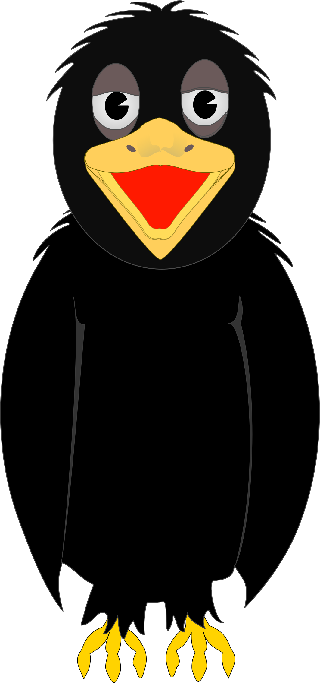 This Free Icons Png Design Of A Talking Crow (1063x2265), Png Download