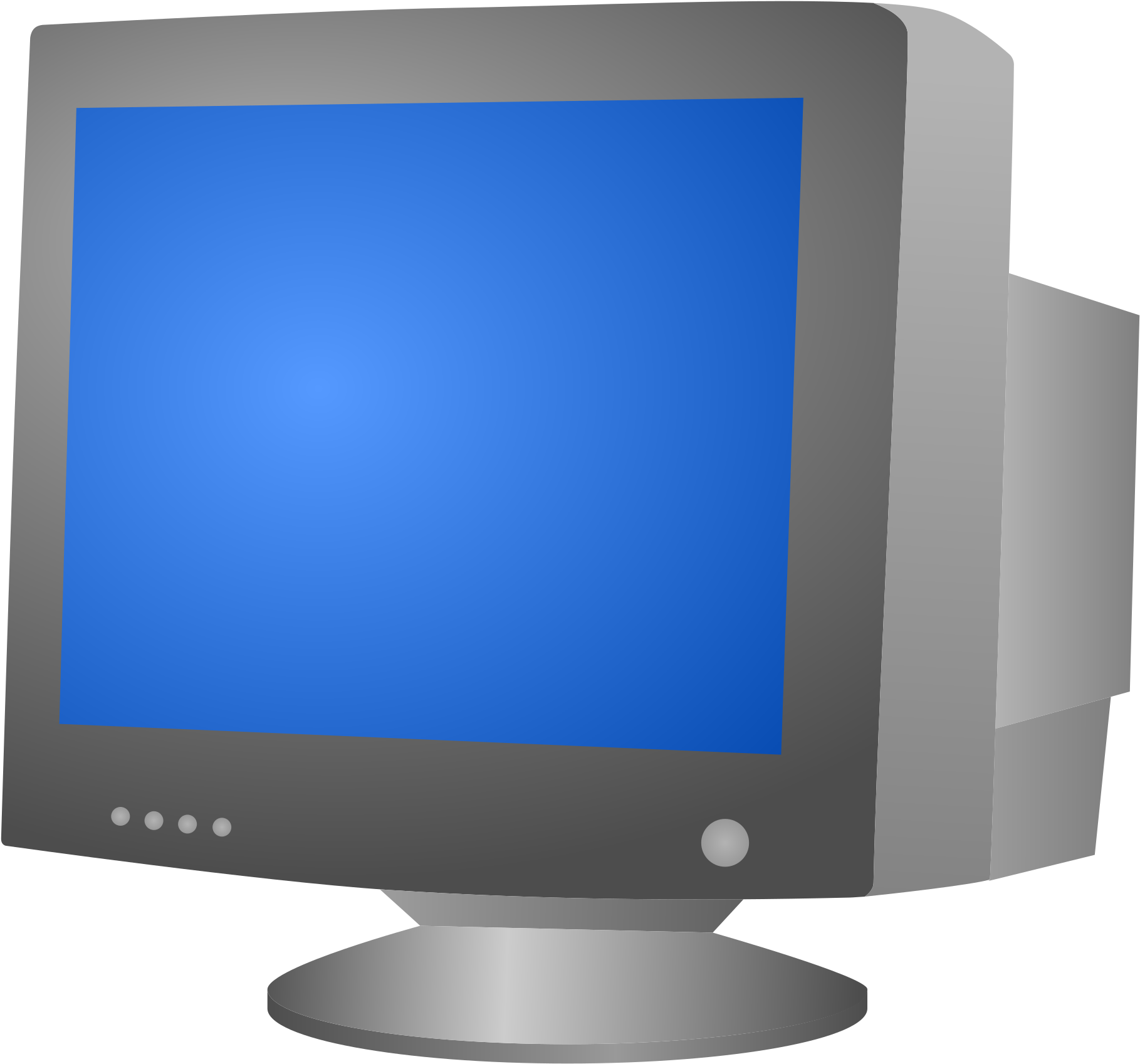 Screen Clipart Crt Monitor - Cathode Ray Tube Crt Monitor (2400x2278), Png Download