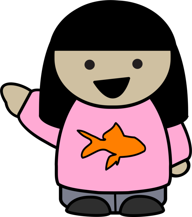 Download Cartoon Computer Icons Drawing Index Finger - Girl Fishing Clipart  Png PNG Image with No Background 