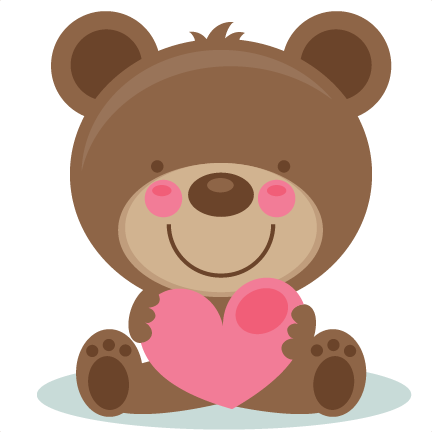 Cute Valentine Bear Clipart - Miss Kate Cuttables Valentine's Day (432x432), Png Download