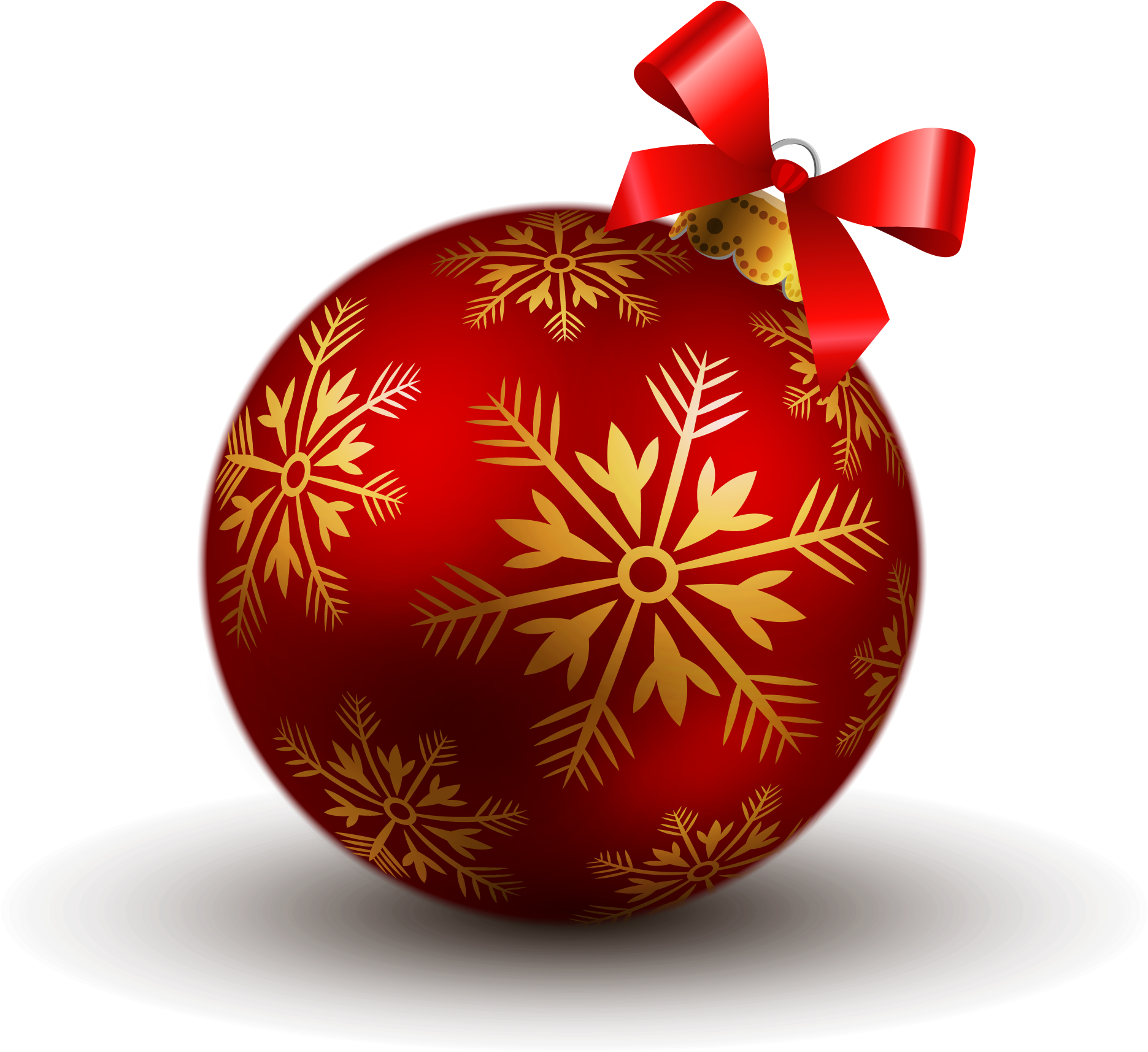 Christmas Ball Toy Png Image - Boule De Noel Rouge Et (1936x1824), Png Download