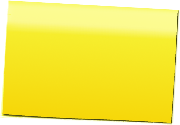 Post-it Sticker Small Yellow Emtpy Single Left Up - Yellow Post It Png (800x523), Png Download