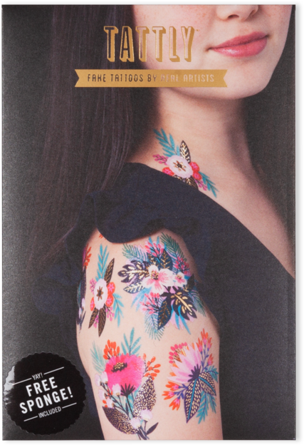 Brilliant Blooms Set - Tattoo (690x690), Png Download