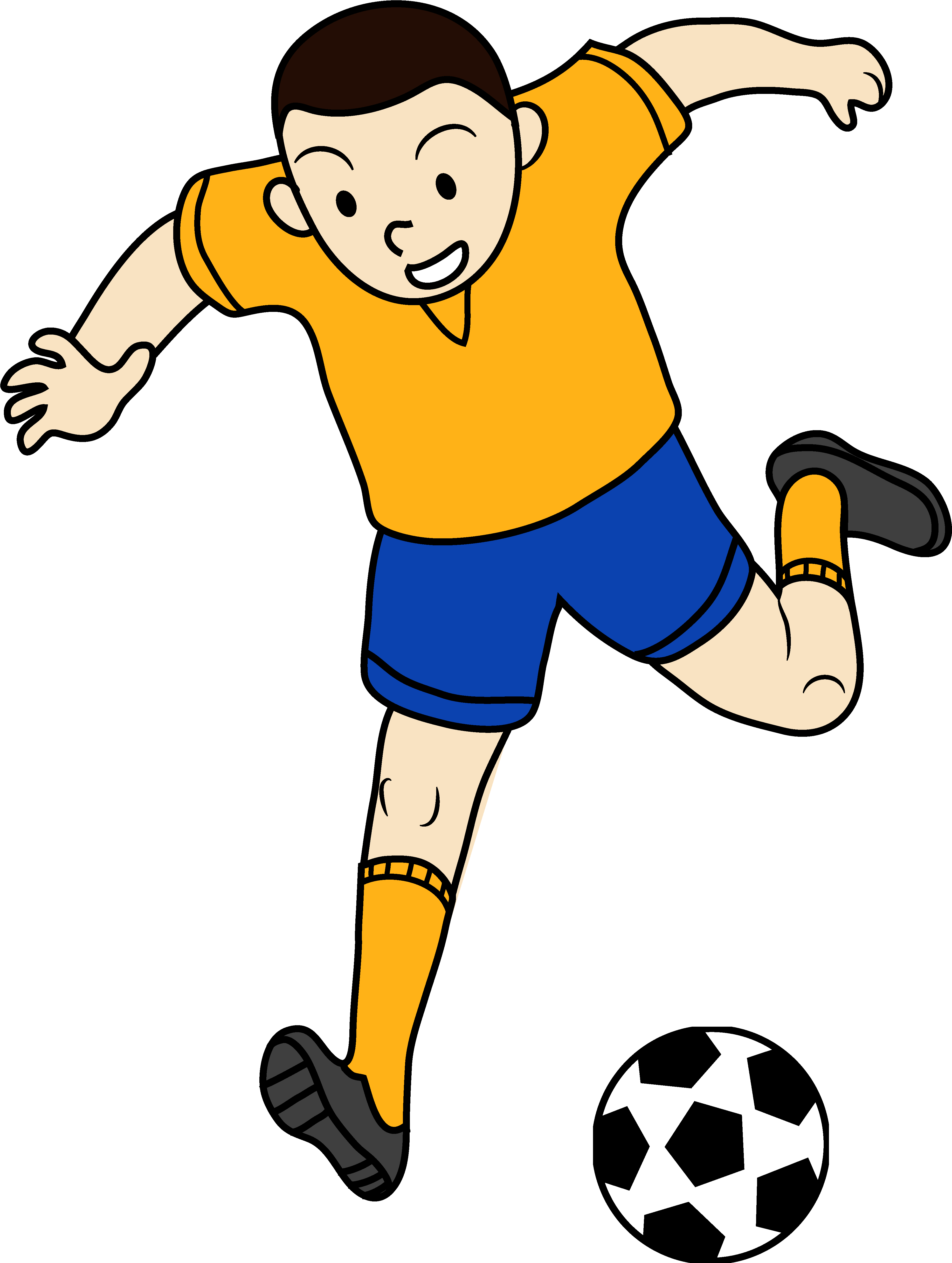 Kids Playing Sports Clipart - Clip Art Playing Football (3945x5238), Png Download