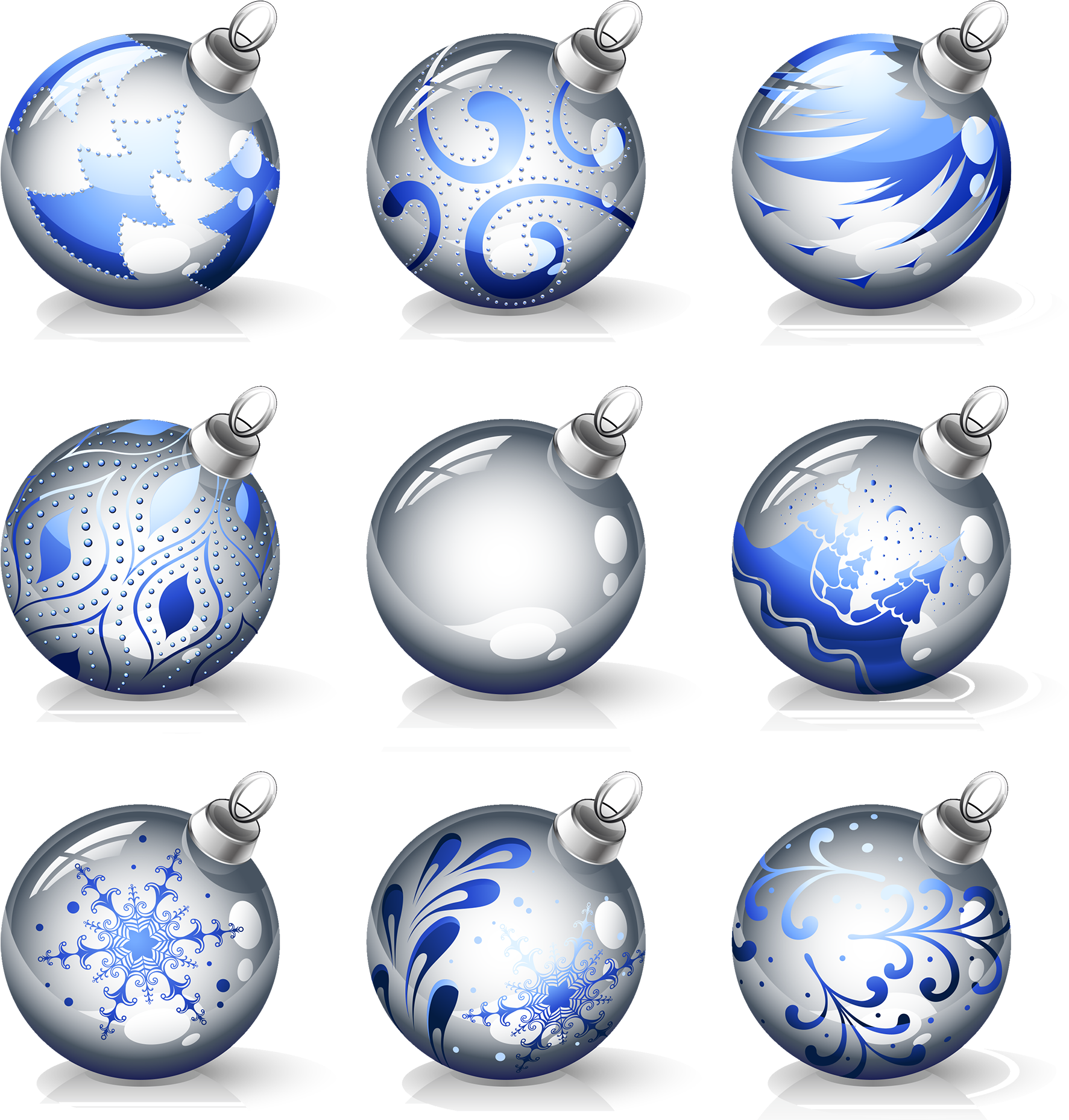 Christmas Ornament Crystal Ball - Crystal Balls Christmas Vektor (1772x2564), Png Download