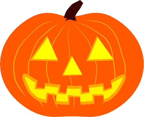 Jack O Lanterns Transparent Image - Pumpkin Halloween Cut Out (500x408), Png Download
