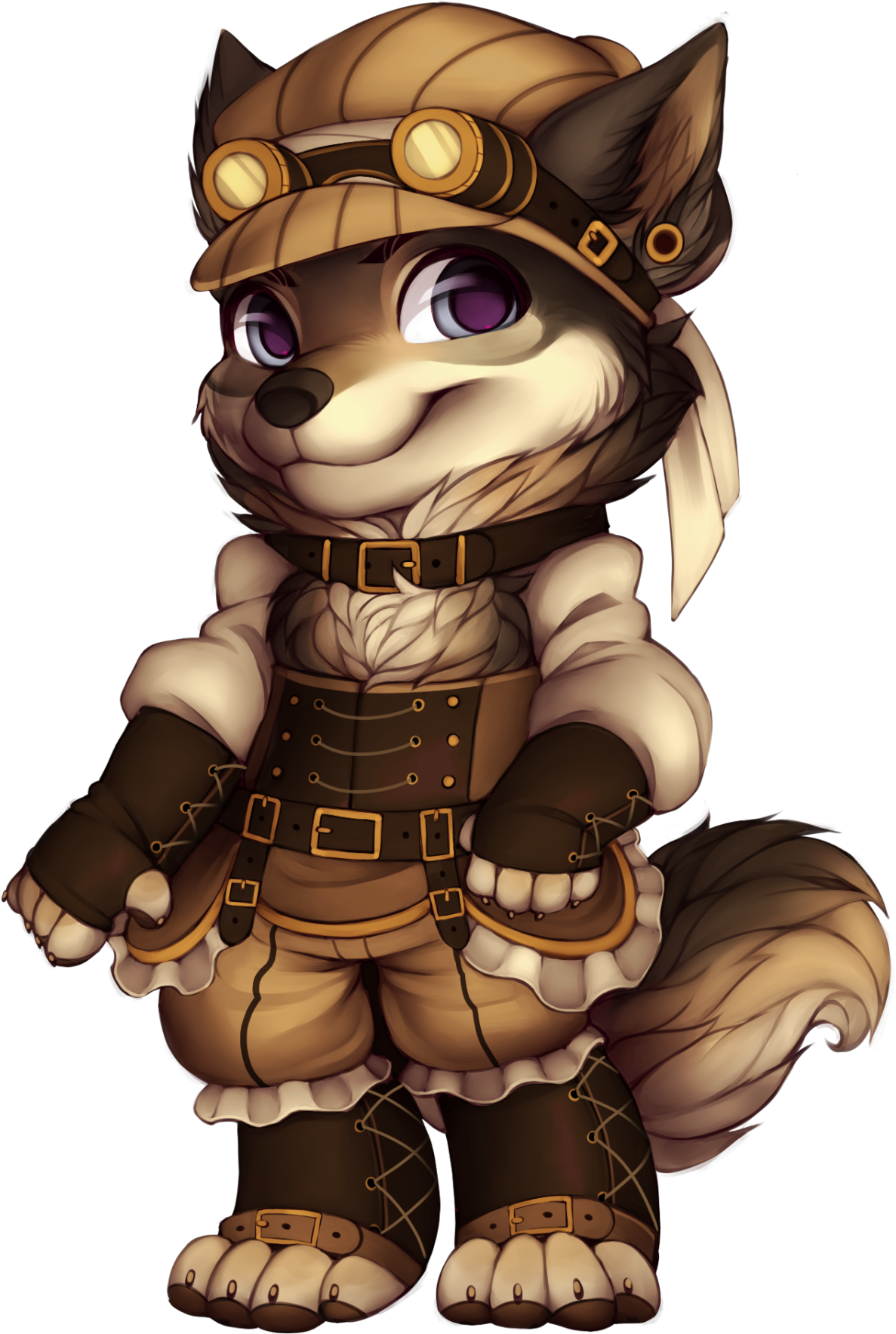 Steampunk Wolf - T-shirt (1271x1920), Png Download