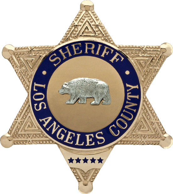 Badge Of The Sheriff Of Los Angeles County - Los Angeles County Sheriff Department Station (551x619), Png Download