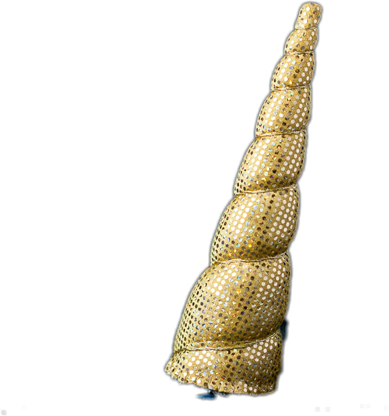 Sticker Goldunicornhorn Unicorn Horn Gold ❤ 💜freetoedi - Unicorn Horn (561x599), Png Download
