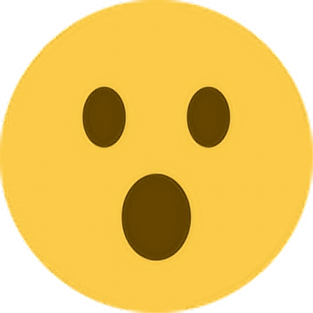 Shocked Gasp Realize Oh Emoji Emoticon Face Expression - Open Mouth Emoji (1024x1024), Png Download