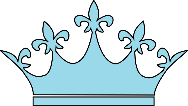 Queen Crown Light Blue Clip Art At Clker - Light Blue Crown Png (600x339), Png Download