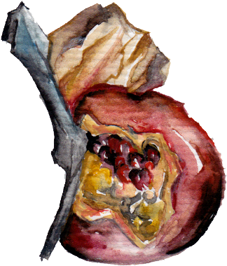 Into Watercolour Painting In Alphabetical Order, And - Prosciutto (461x614), Png Download