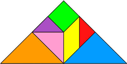 Tangram Triangle - Make A Triangle With Tangrams (420x420), Png Download