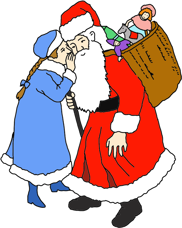 Funny And Free Santa Claus Clipart - Santa Claus (706x945), Png Download