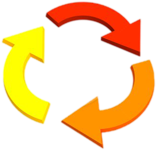 3d Arrows Showing Recycling Png Image - 3d Arrows Logo Png (400x378), Png Download