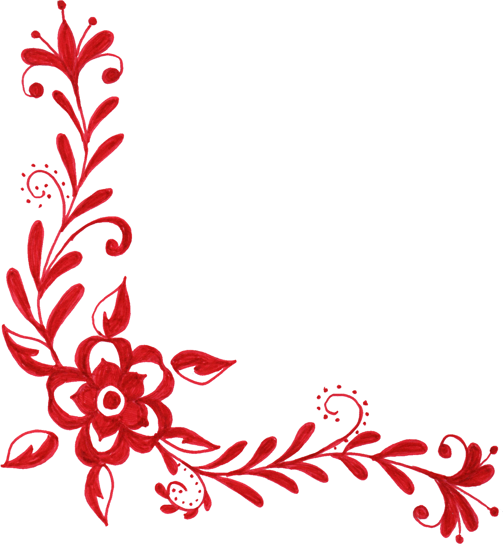Free Download - Clip Art Ornament Floral (1631x1771), Png Download
