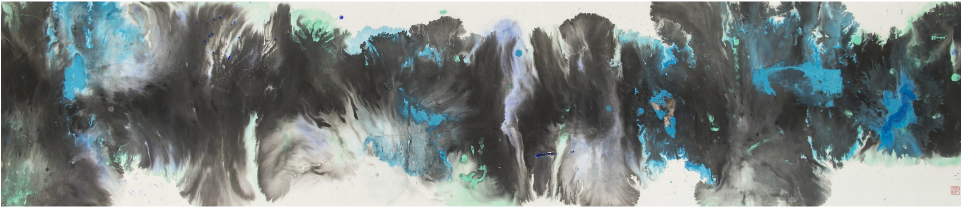 Chinese Ink & Acrylic On Rice Paper ©chloe Ho - Energy (960x480), Png Download