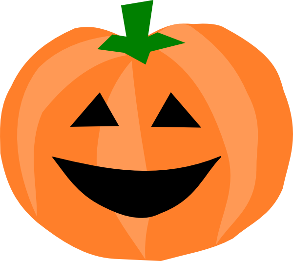 Pumpkin Faces Clip Art - Cute Halloween Pumpkin Png (600x535), Png Download