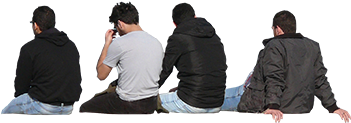 Imagenatives 0016 Group Sitting Cutout - Group People Sitting Png (350x350), Png Download