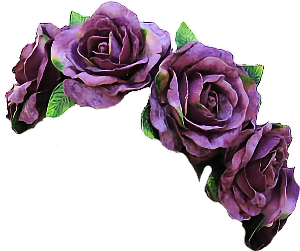 Clipart Free Library Vine Flowers Flowercrown Violet - Flower Crown Purple Png (604x506), Png Download