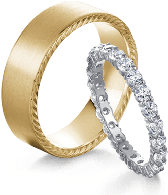 Wedding Bands & Anniversary - Ring Ceremony Logo Design Png (400x400), Png Download