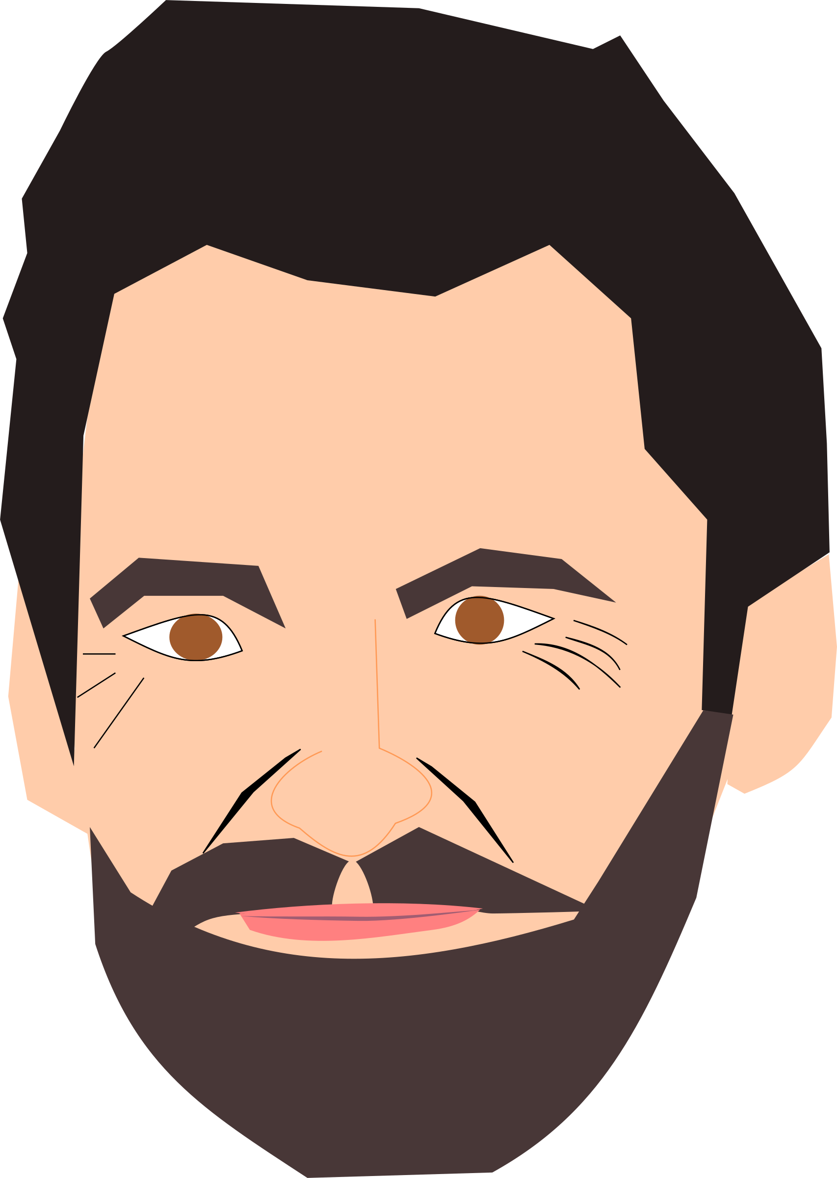 Hugh Jackman The Wolverine Australia Actor Drawing - Outline Of Famous Peoples Face (533x750), Png Download