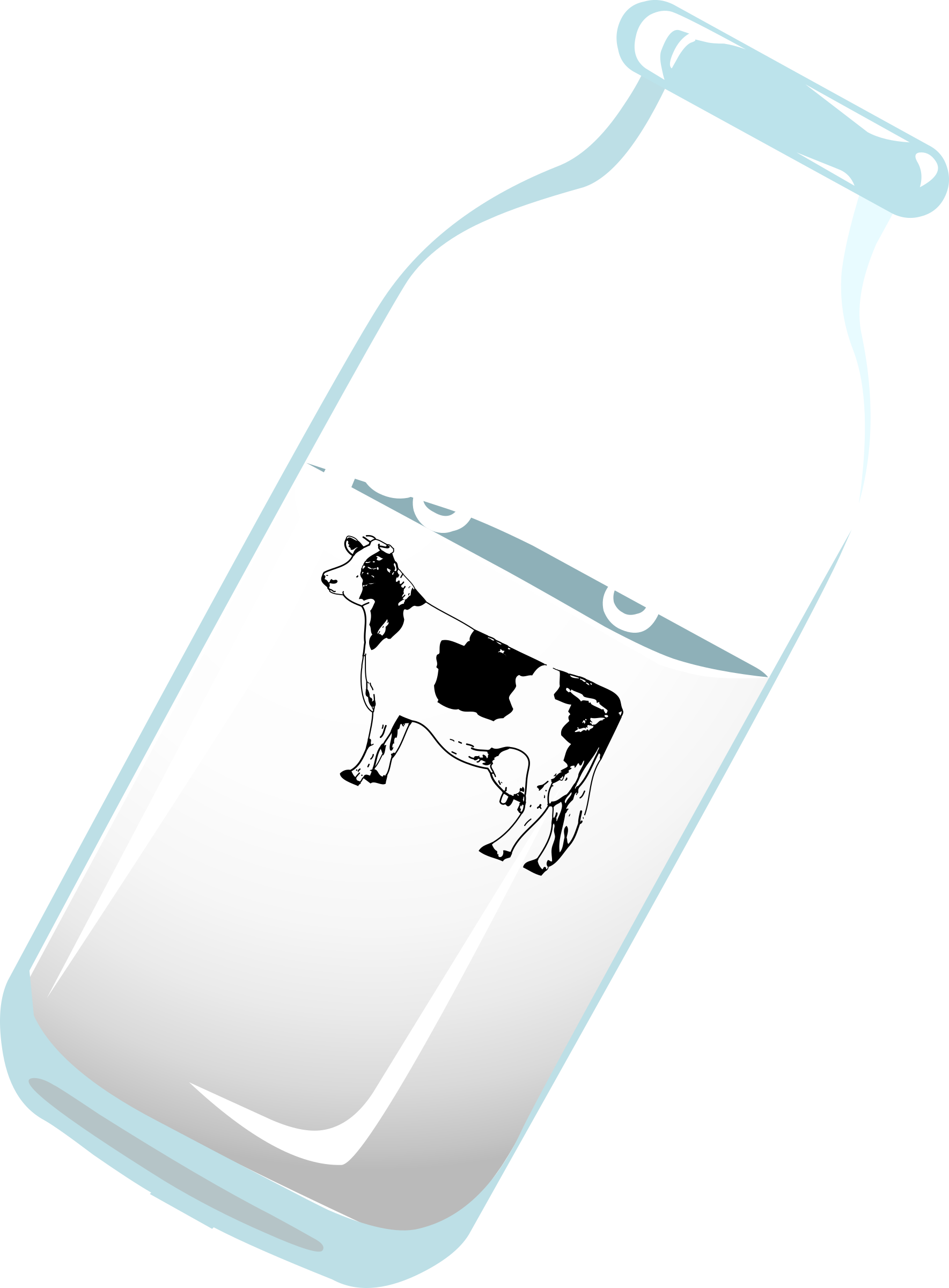 This Free Icons Png Design Of Bottle Of Milk With Cow (1769x2400), Png Download