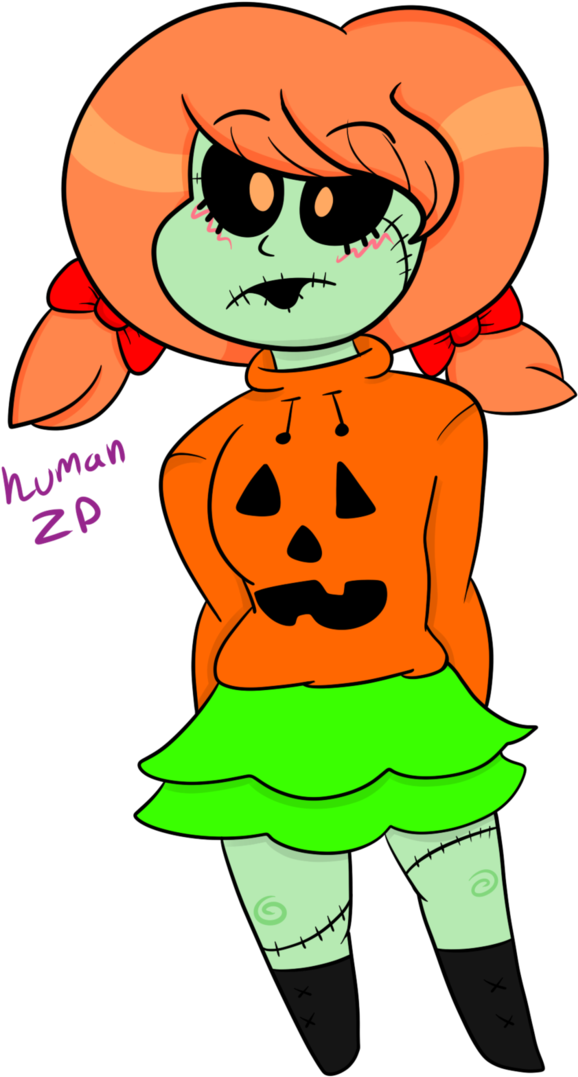 Human Zombie Pumpkin Magisword By Pumpkinxspice On - Zombie Pumpkin Magisword Human (703x1137), Png Download