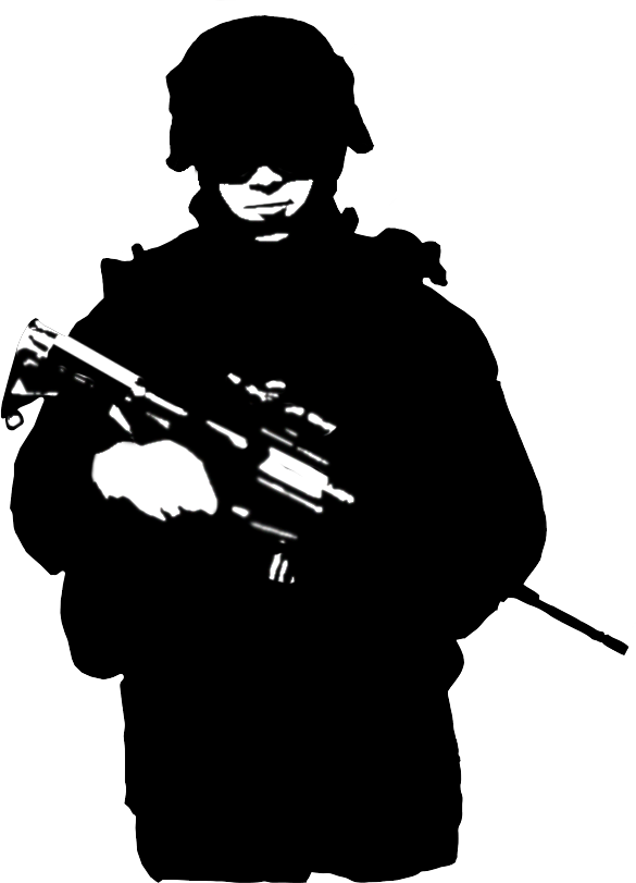 Soldier Silhouette - Google Search - Soldier Png Black (585x811), Png Download