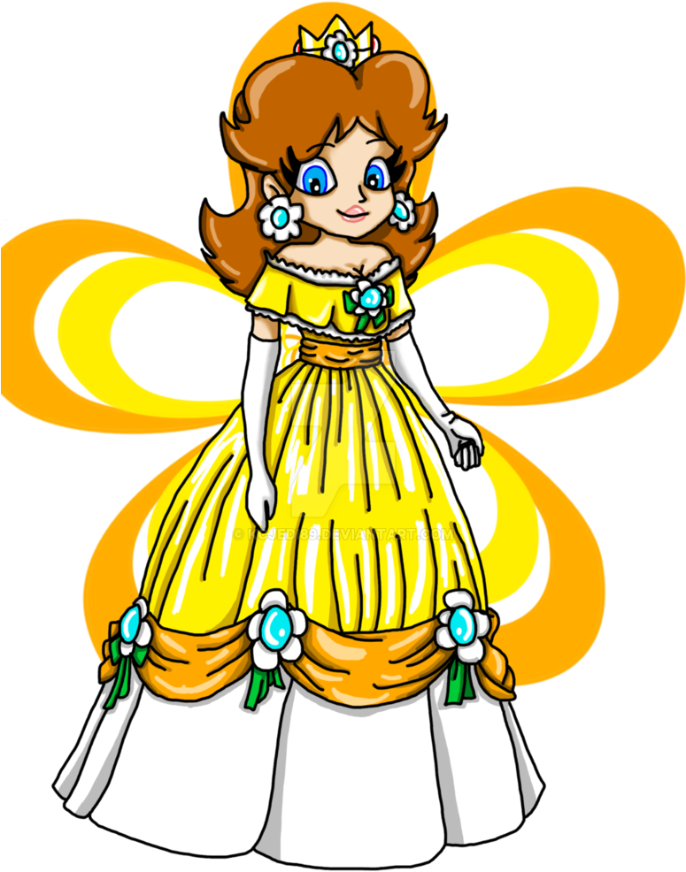 Daisys Wardrobe Flower Ball Gown By Kcjedi89 Super - Princess Daisy Ball (774x1032), Png Download