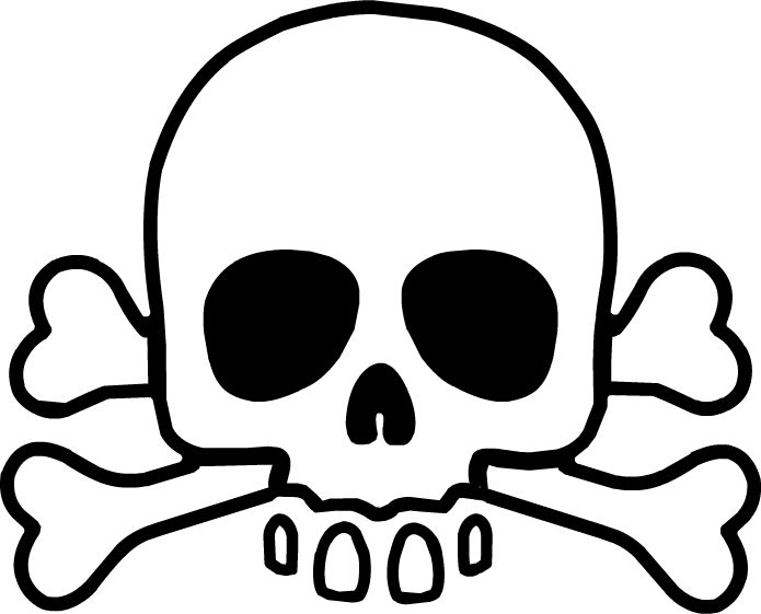 Skull And Crossbones Png Transparent Background - Skull And Crossbones Png (695x561), Png Download