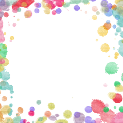 Download 18 Watercolor Frame Confetti Clipart - Border Colorful Design ...