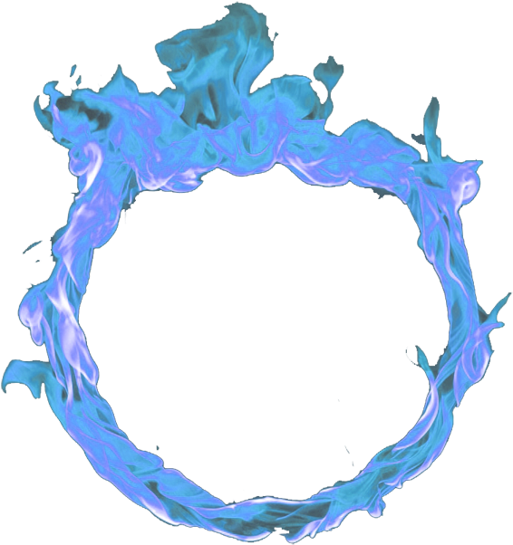 Circle Blue Fire Png - Circulo De Fuego Png (600x634), Png Download